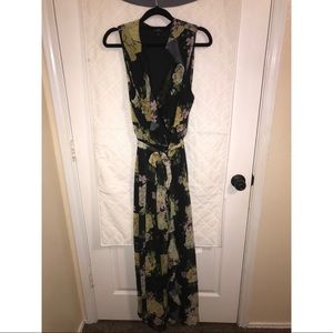 Long Black Floral Dress